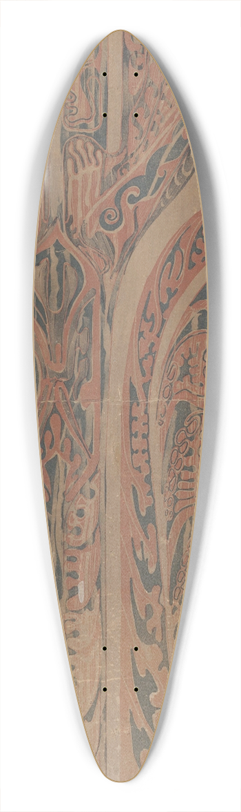 Carel Adolph Lion Cachet - Behangsel Rode kool, 18978 39.3 inch art pintail longboard deck