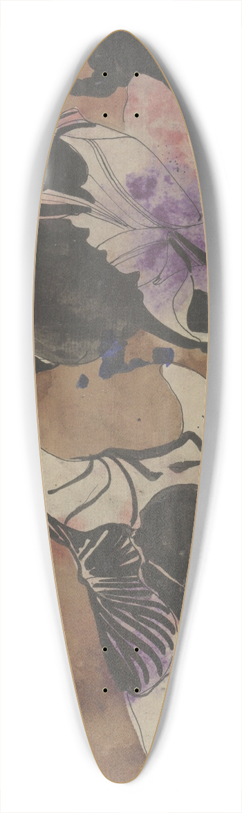 Carel Adolph Lion Cachet - Bloemstudie 39.3 inch art pintail longboard deck