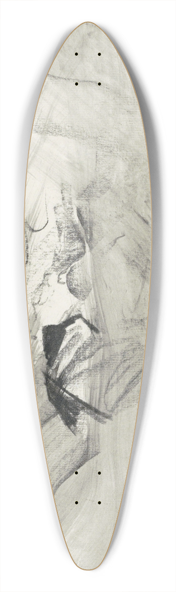 Carel Adolph Lion Cachet - Studie 39.3 inch art pintail longboard deck