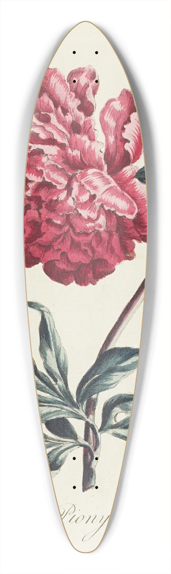 Carington Bowles - Piony 39.3 inch art pintail longboard deck