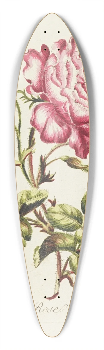 Carington Bowles - Rose 39.3 inch art pintail longboard deck