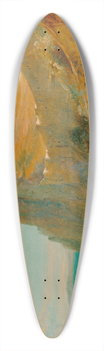 Carl Blechen - Tiberius rocks at Capri 39.3 inch art pintail longboard deck