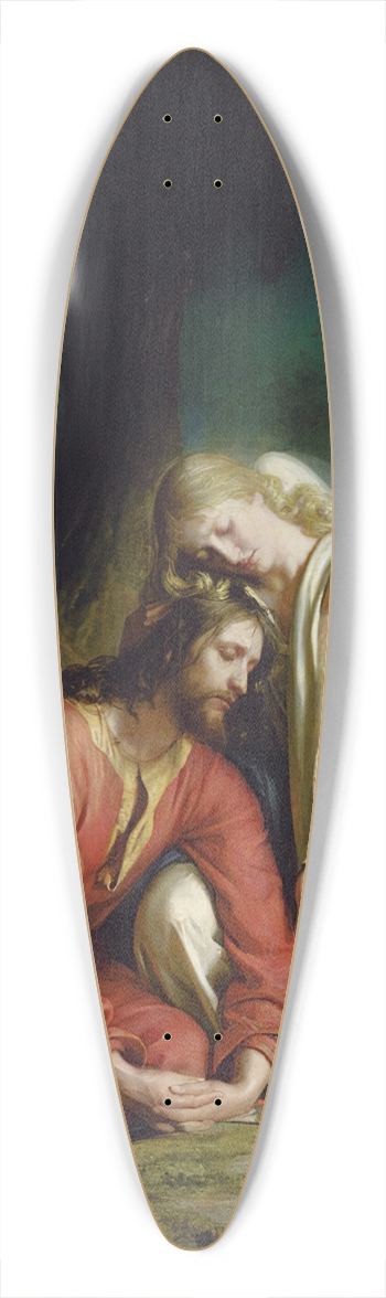 Carl Bloch - Christ at Gethsemane 39.3 inch art pintail longboard deck