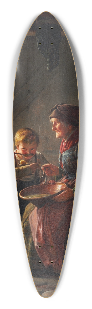 Carl Bloch - Et Maaltid 39.3 inch art pintail longboard deck