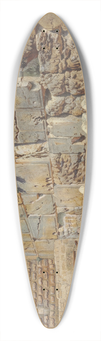 Carl Friedrich Heinrich Werner - The Wailing Wall, Jerusalem 39.3 inch art pintail longboard deck