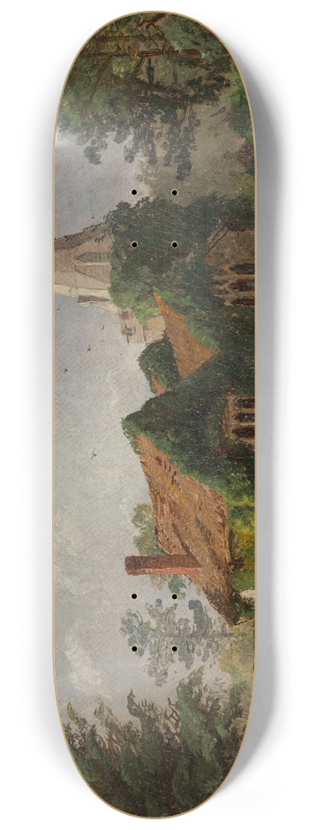 Jasper Francis Cropsey - Church at Stoke Poges 8.25 inch art skate deck