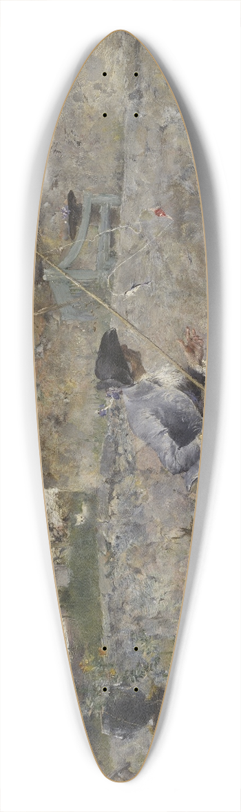 Carl Larsson - A Bite! 39.3 inch art pintail longboard deck