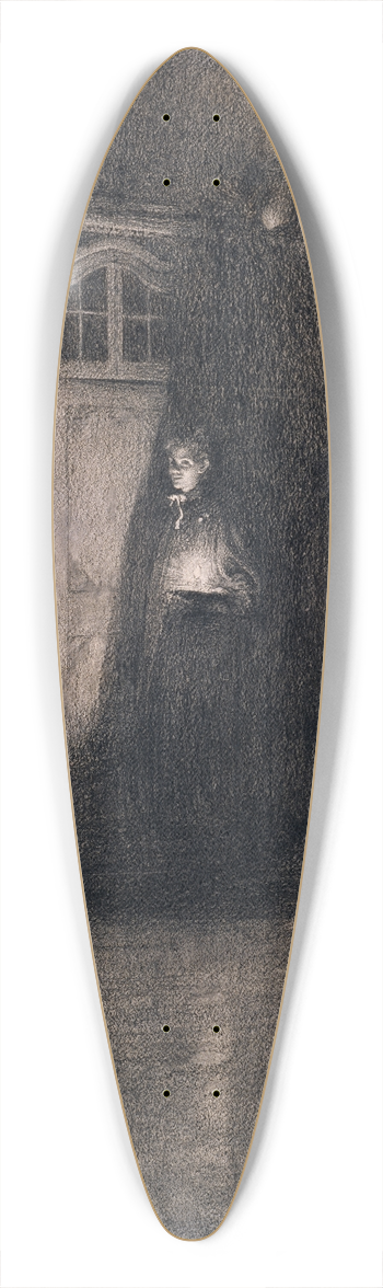 Carl Larsson - Good Night 39.3 inch art pintail longboard deck
