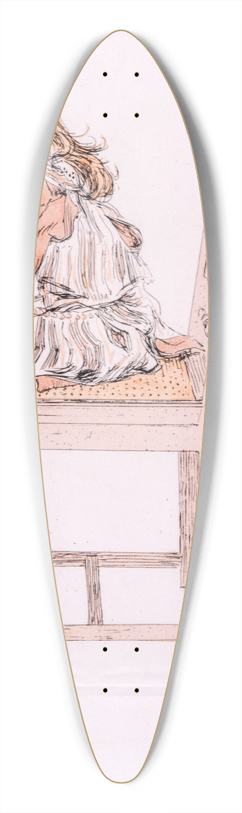 Carl Larsson - Lisbeth 39.3 inch art pintail longboard deck