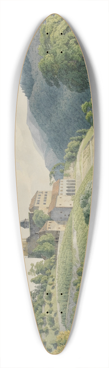 Carl Ludwig Frommel - Blick auf Schlo Eberstein 39.3 inch art pintail longboard deck