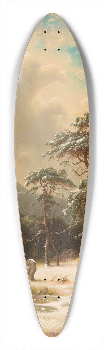 Carl Ludwig Scheins - Winter atmosphere 39.3 inch art pintail longboard deck