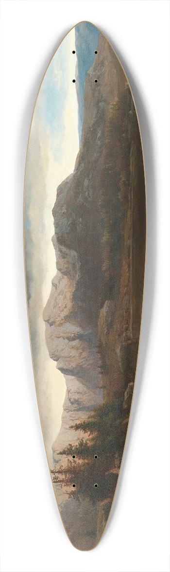 Carl Millner - An Evening Landscape with a Mountain Lake 39.3 inch art pintail longboard deck