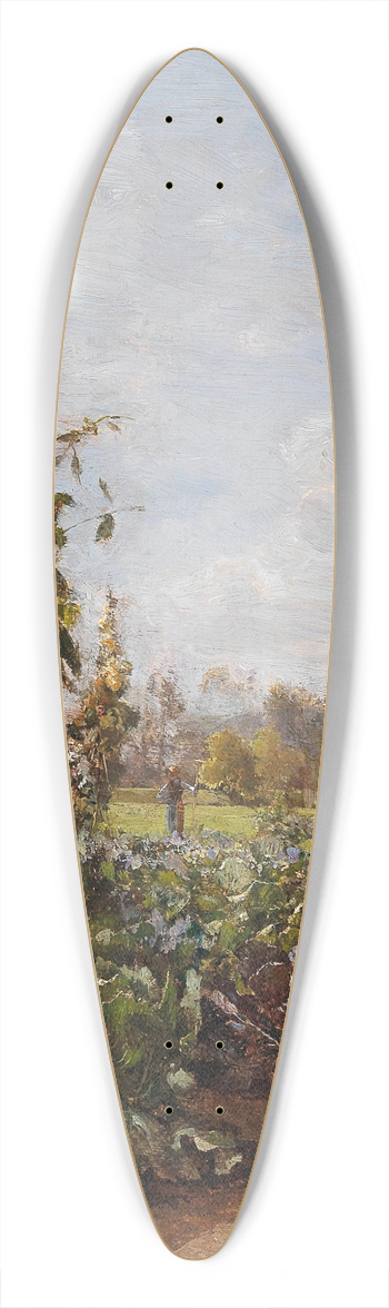 Carl Moll - Rustic Garden 39.3 inch art pintail longboard deck