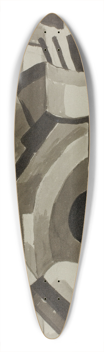 Carl Newman - Abstract 3 39.3 inch art pintail longboard deck