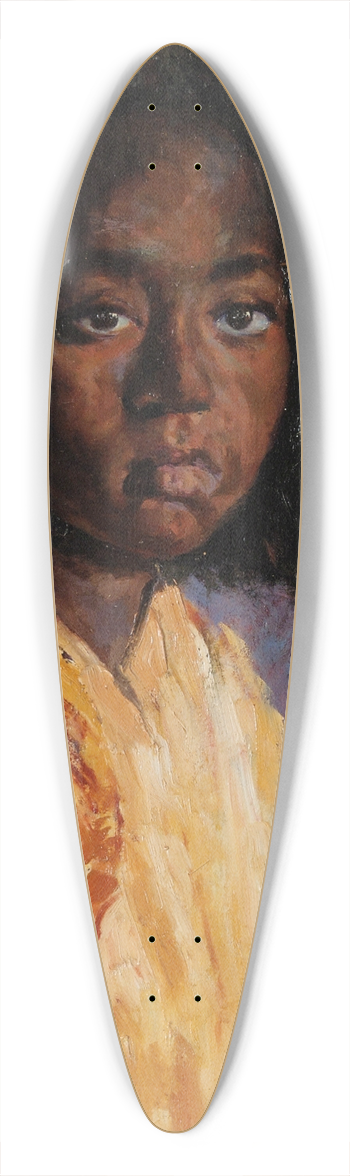 Carlos Abascal - Young MoroccanGirl 39.3 inch art pintail longboard deck