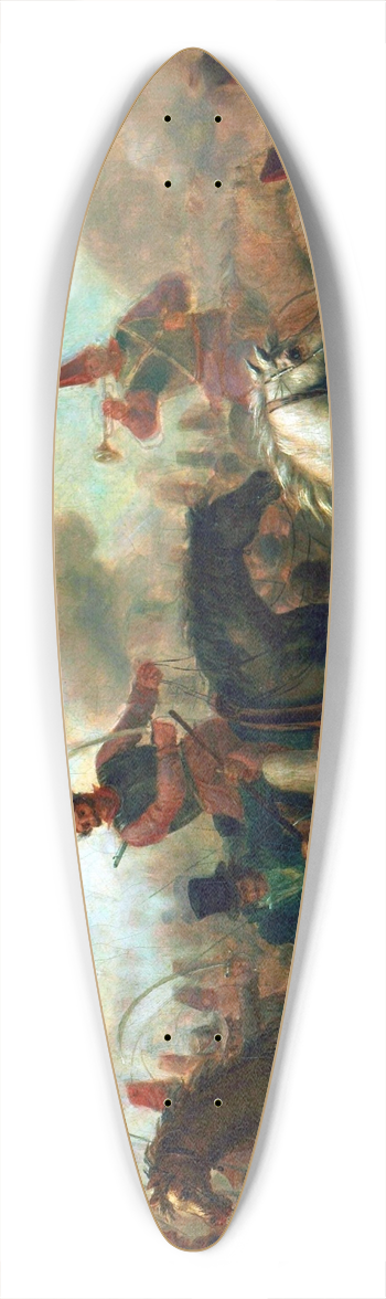Carlos Morel - Combate de caballera en la poca de Rosas 39.3 inch art pintail longboard deck