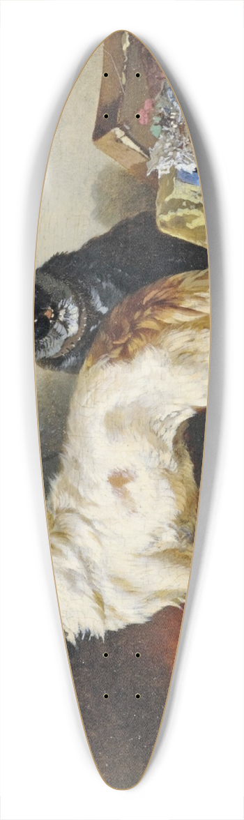 Carl Pischinger - Zwei Hunde mit einer Kleiderkiste. 39.3 inch art pintail longboard deck
