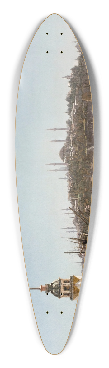 Carl Saltzmann - Leanders Tower And The Old City Beyond, Constantinople 39.3 inch art pintail longboard deck