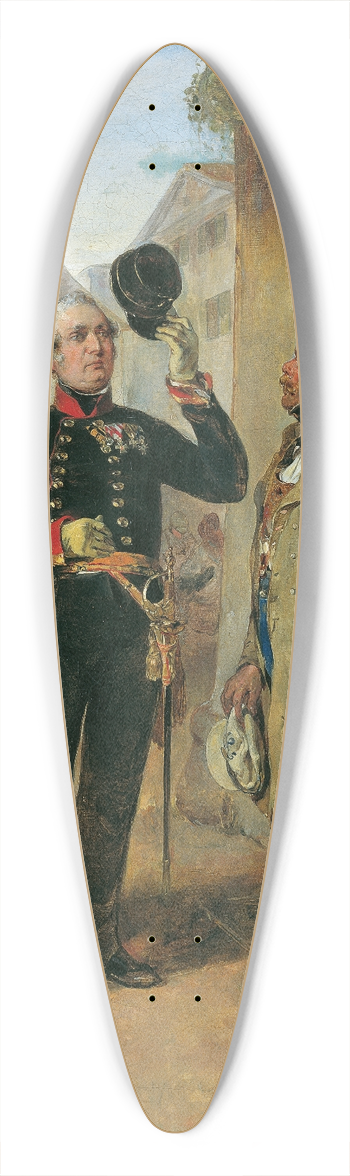 Carl Schindler - Der Wachposten 39.3 inch art pintail longboard deck