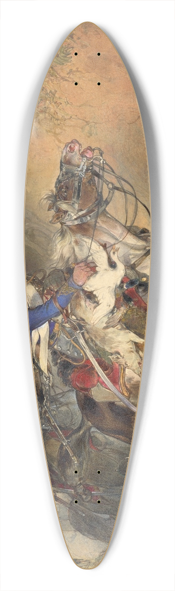 Carl Schindler - The Foraging Hussar 39.3 inch art pintail longboard deck