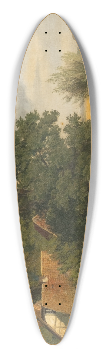 Carl Seibels - Return from the cattle market 39.3 inch art pintail longboard deck