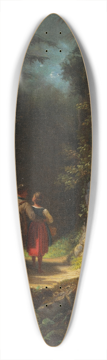 Carl Spitzweg - Jger mit Mdchen (Der verliebte Jger) 39.3 inch art pintail longboard deck
