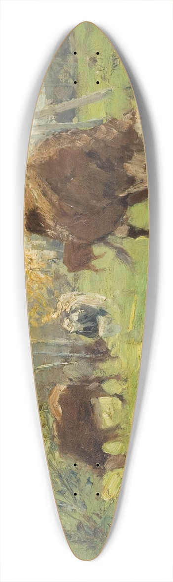 Carl Trgrdh - Landskap med kor 39.3 inch art pintail longboard deck