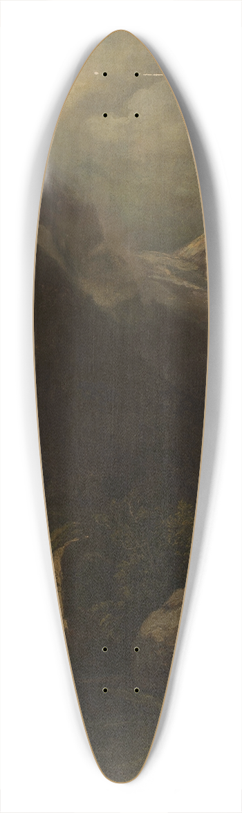 Carl Wagner - Mountain landscape 39.3 inch art pintail longboard deck