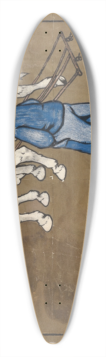Cecil Charles Windsor Aldin - Colmans blue 39.3 inch art pintail longboard deck