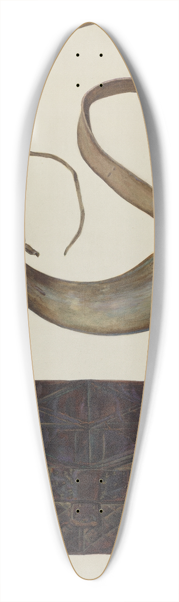 Cecil Smith - Bullet Pouch and Powder Horn 39.3 inch art pintail longboard deck