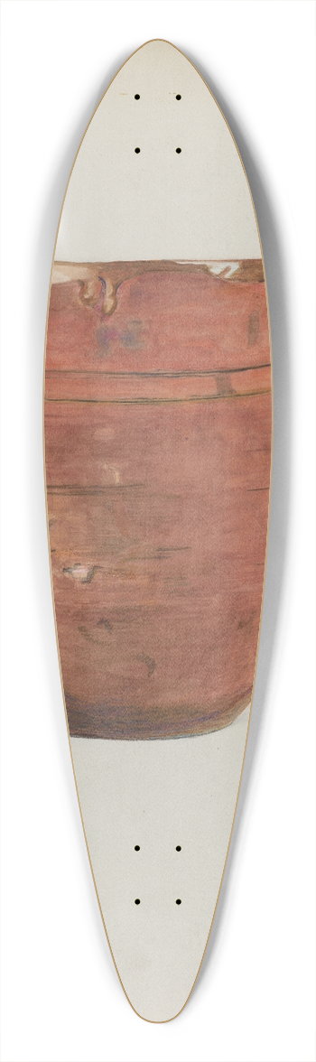 Cecily Edwards - Terra Cotta Pot 39.3 inch art pintail longboard deck