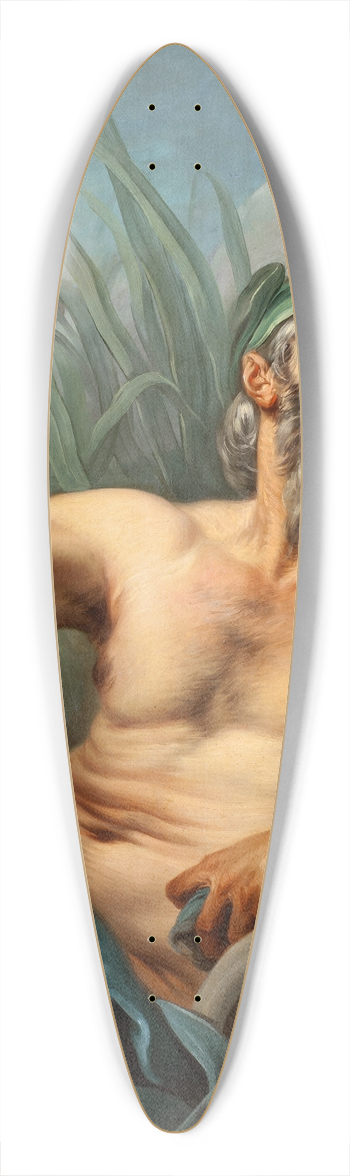 Charles-Andr van Loo - River God 39.3 inch art pintail longboard deck