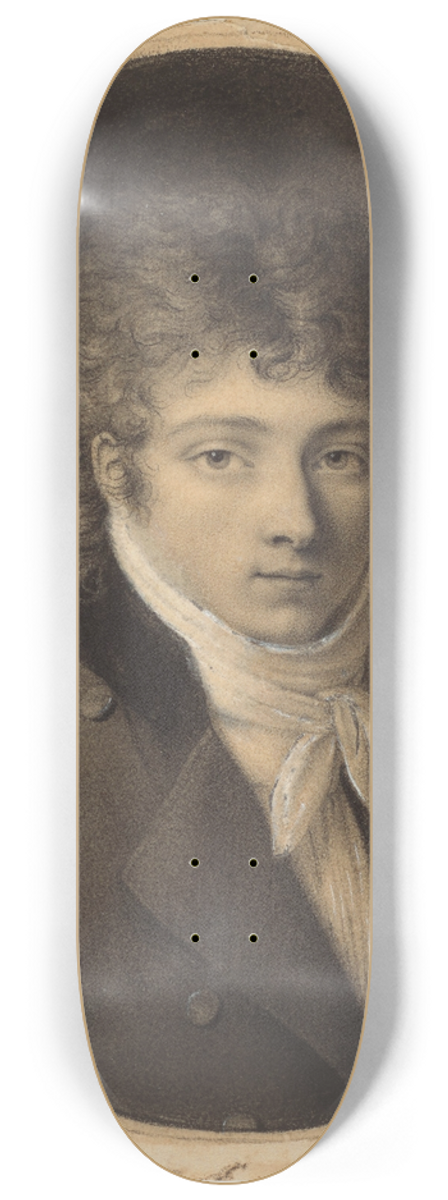 JEAN-ANTOINE PINCHON - Portrait of a young man 8.25 inch art skate deck