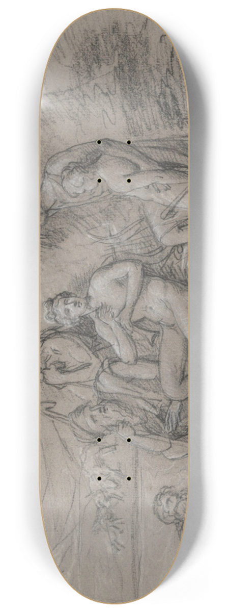 Jean Antoine Verschaeren - Arcadian Scene with Apollo 8.25 inch art skate deck