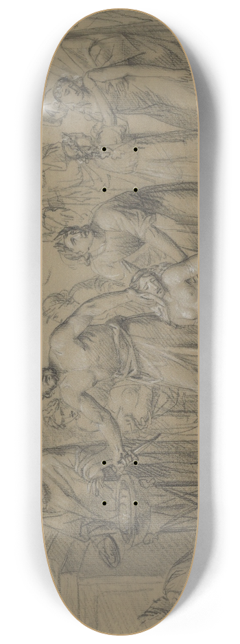 Jean Antoine Verschaeren - Jephthah Sacrifies His Daughter 8.25 inch art skate deck
