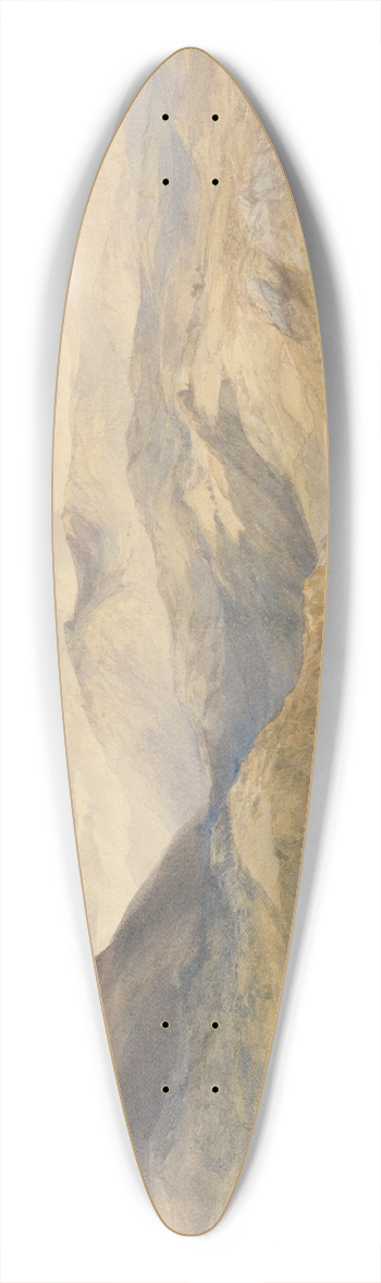 Charles Bentley - Highland Landscape with Figures 39.3 inch art pintail longboard deck
