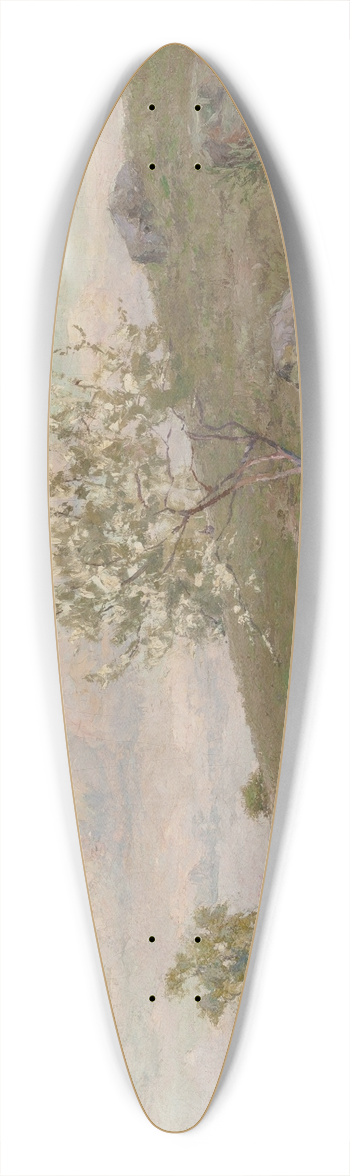Charles B. Foster - Hillside Landscape 39.3 inch art pintail longboard deck