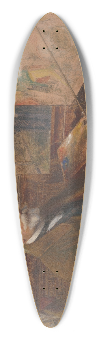 Charles Boom - Self Portrait 39.3 inch art pintail longboard deck