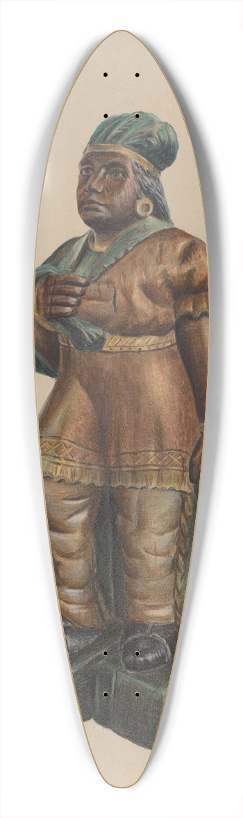 Charles Bowman - Cigar Store Indian 39.3 inch art pintail longboard deck