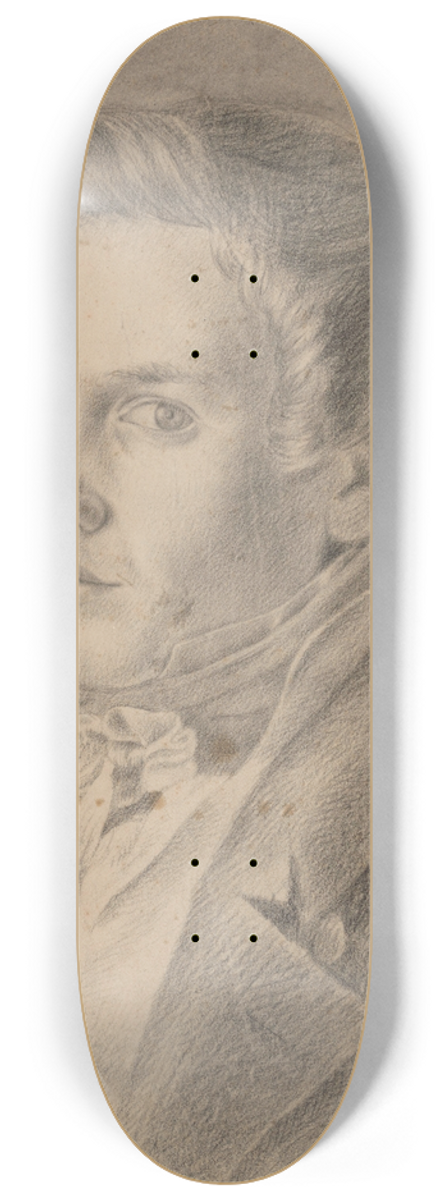 Jean Antoine Verschaeren - Portrait of a Young Man 8.25 inch art skate deck