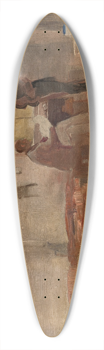 Charles Conder - Impressionists camp 39.3 inch art pintail longboard deck