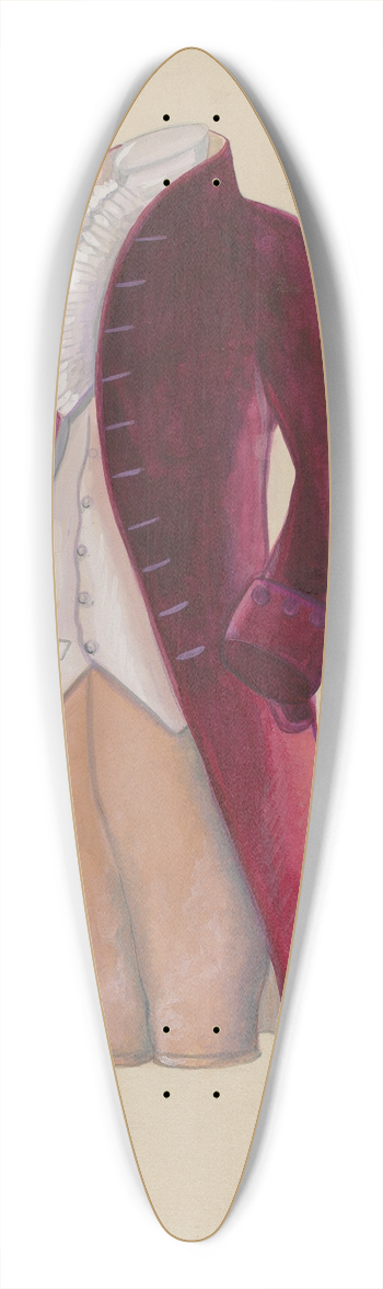 Charles Criswell - Mans Suit 39.3 inch art pintail longboard deck