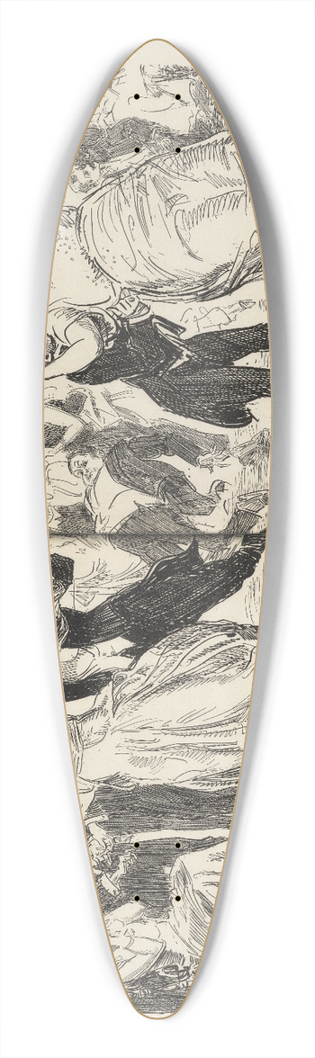 Charles Dana Gibson - The latest craze 39.3 inch art pintail longboard deck