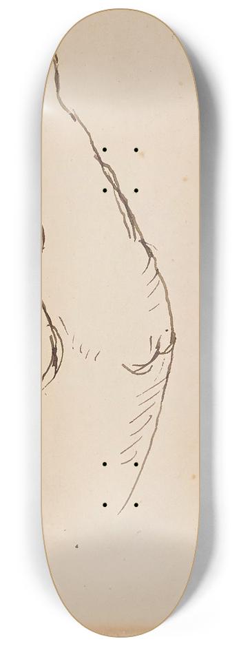 Jean Auguste Dominique Ingres - Etude de bras 8.25 inch art skate deck