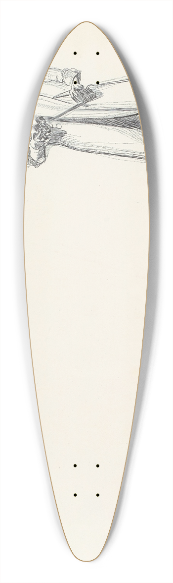 Charles Dana Gibson - Untitled 39.3 inch art pintail longboard deck