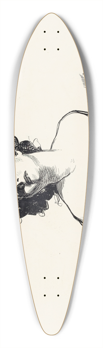 Charles Dana Gibson - Untitled 39.3 inch art pintail longboard deck