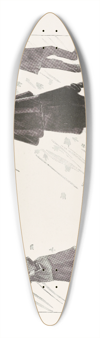 Charles Dana Gibson - Vacation is over 39.3 inch art pintail longboard deck
