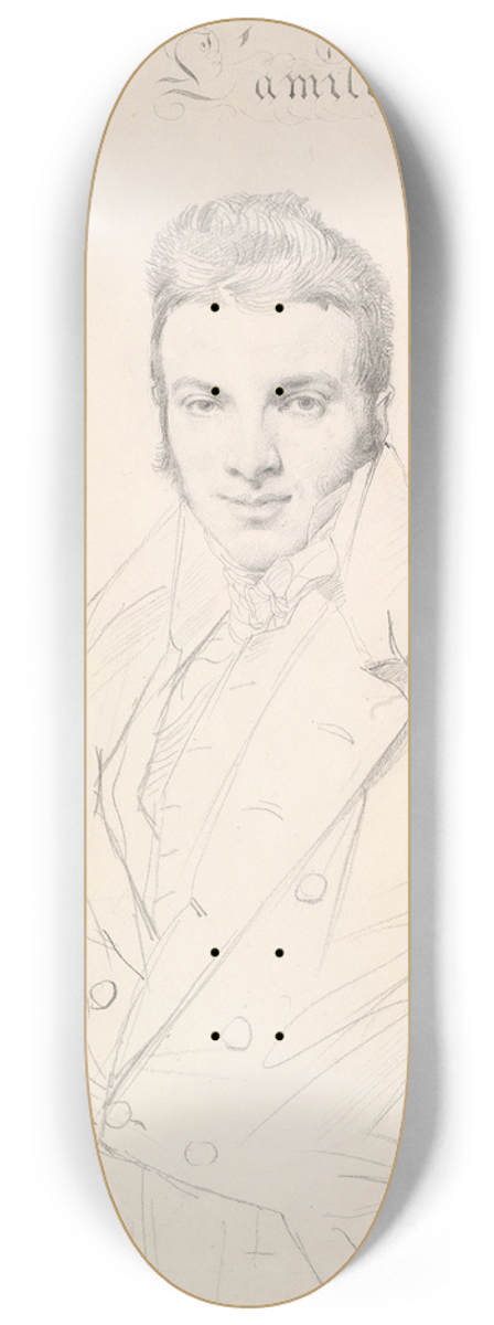 Jean Auguste Dominique Ingres - Jean-Joseph Fournier 8.25 inch art skate deck