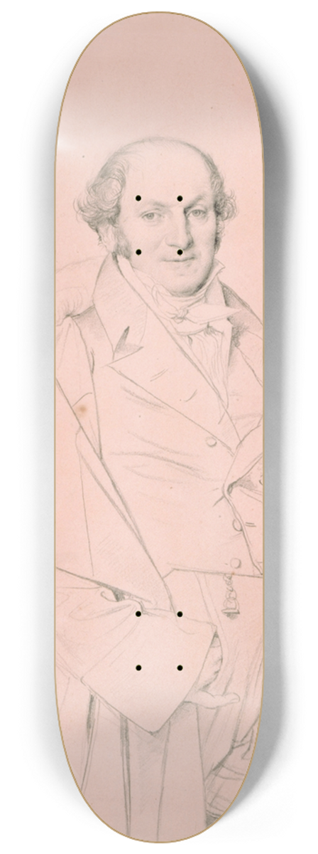 Jean Auguste Dominique Ingres - Monsieur Lavergne 8.25 inch art skate deck