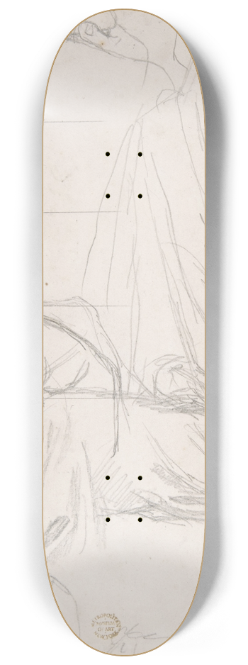 Jean Auguste Dominique Ingres - Study of Figures 8.25 inch art skate deck